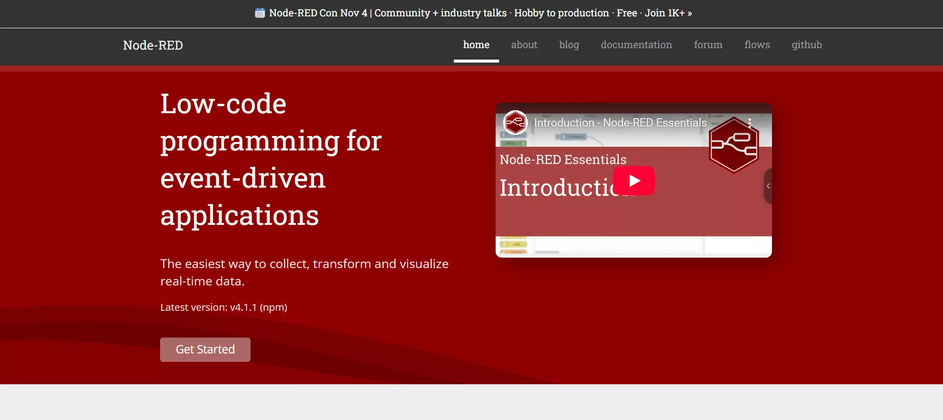 Node-RED のホームページ