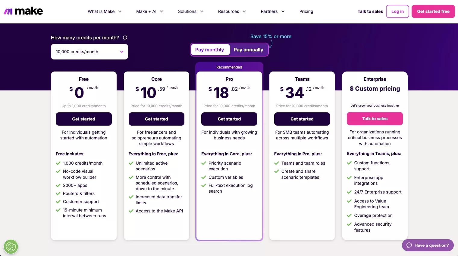 make 料金プラン