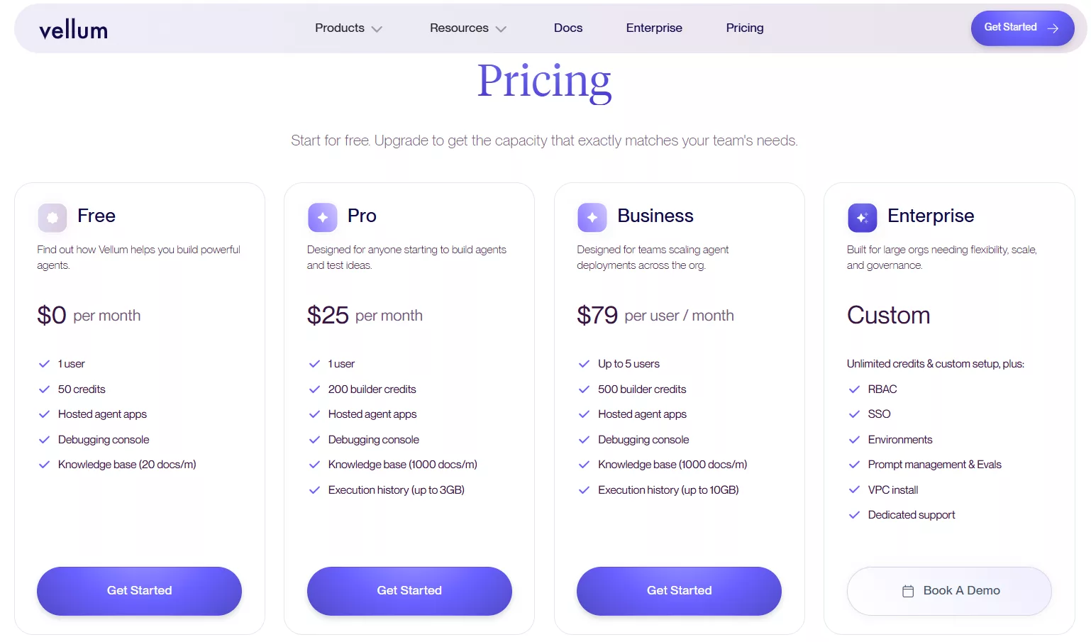 Vellum.ai 料金プラン