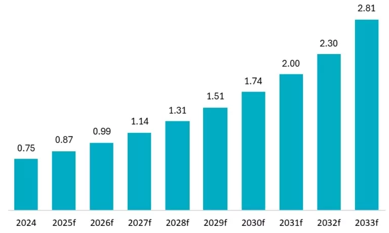 ベトナムの人工知能（AI）市場規模
オフショア開発会社